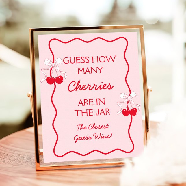Póster Adivinar cuántos juegos de Baby Shower en cereza (Subido por el creador)