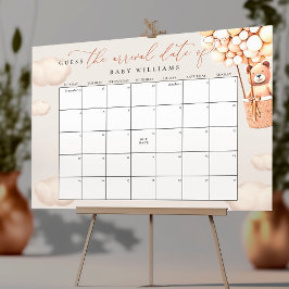 Póster Adivinar El Calendario De Fecha De Vencimiento