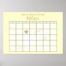 Póster Adivinar la partida de Baby Shower de crema del ca