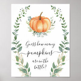 Póster Adivinen Cuántas Calabazas Hay En El Rótulo De La