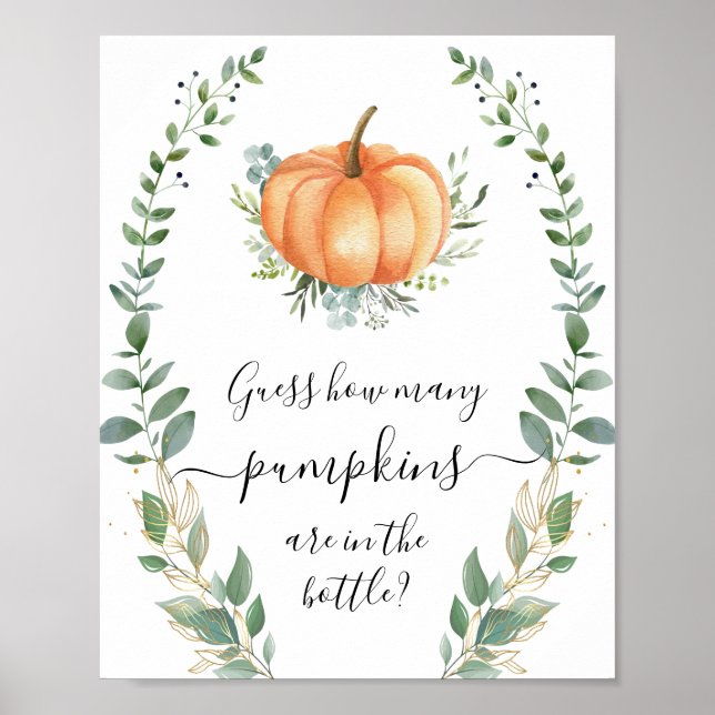 Póster Adivinen Cuántas Calabazas Hay En El Rótulo De La  (Frente)