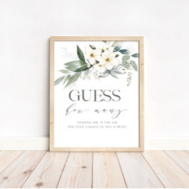 Póster Adivinen cuántas hojas de flores de Rótulo de jueg