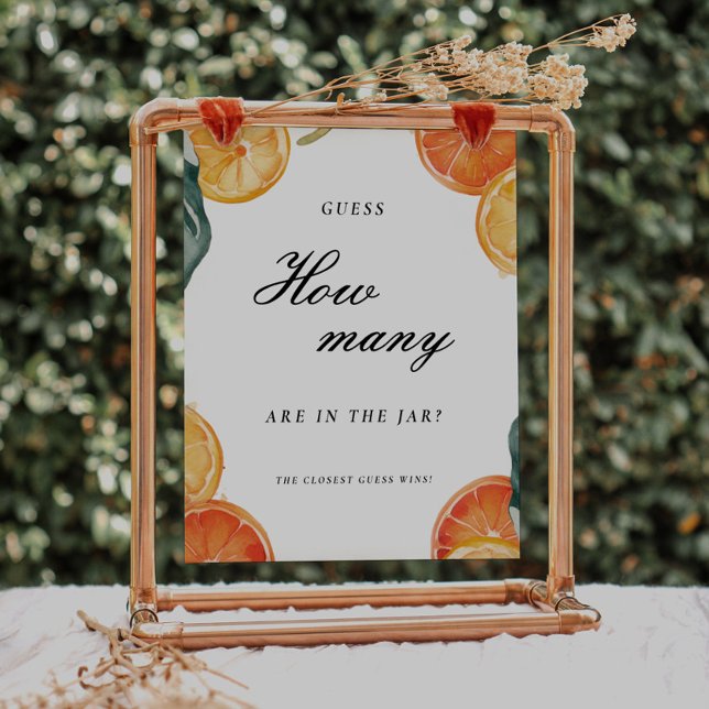 Póster Adivinen Cuántos Aperol Citrus Bridal Shower Rótul (Subido por el creador)