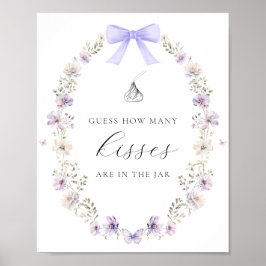 Póster Adivinen Cuántos Besos de juego de ducha Wildflowe