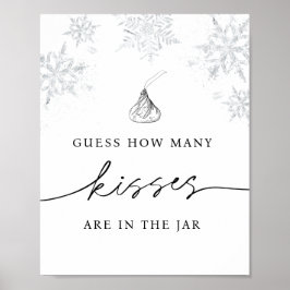Póster Adivinen cuántos besos hay en el vaso de nieve