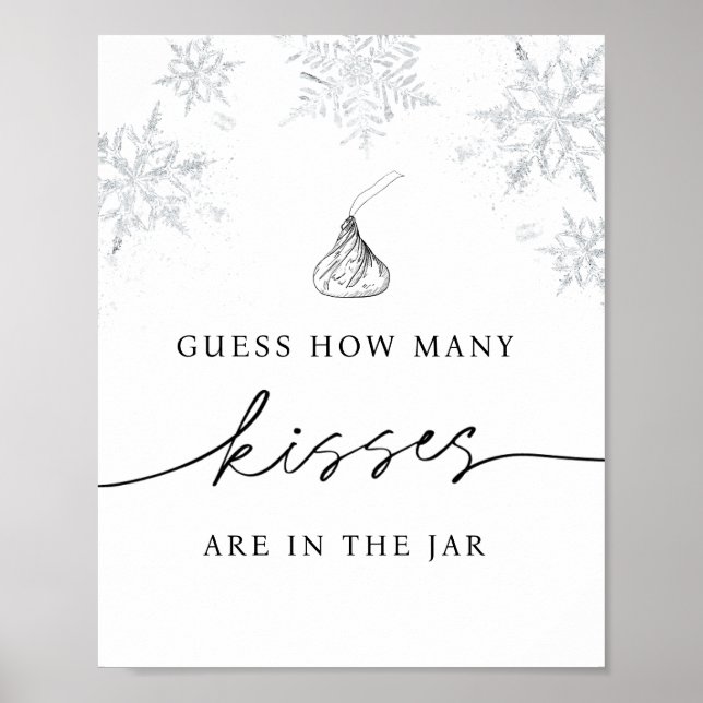Póster Adivinen cuántos besos hay en el vaso de nieve (Frente)