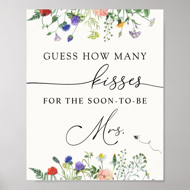 Póster Adivinen cuántos besos para la futura señora Post (Frente)