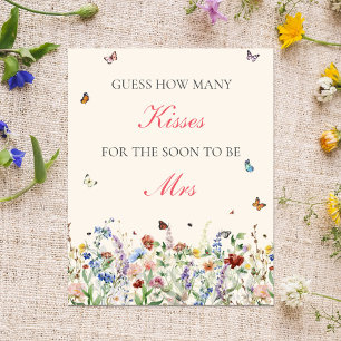 Póster Adivinen cuántos besos Rótulo   Flores silvestres 