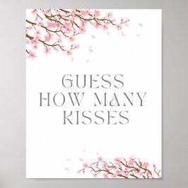 Póster Adivinen Cuántos Besos Rótulo Para La Ducha De Nov