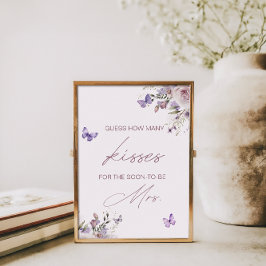 Póster Adivinen cuántos besos tiene la mariposa de ducha 