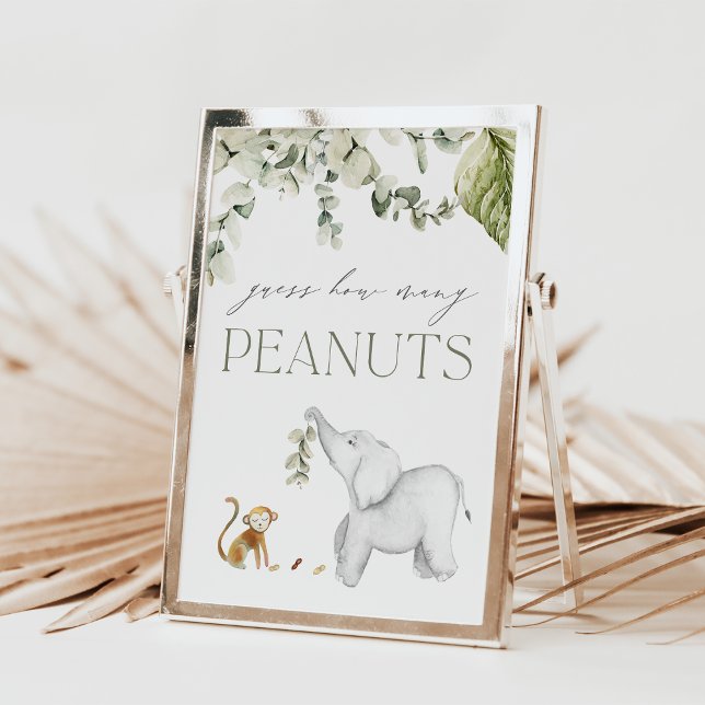 Póster Adivinen cuántos cacahuetes Baby Shower Game Rótul (Subido por el creador)