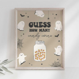 Póster Adivinen cuántos cuernos de caramelo hay en el Rót