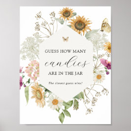 Póster Adivinen cuántos están en el juego de la ducha Jar