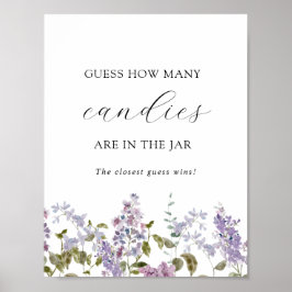 Póster Adivinen cuántos están en el juego de la ducha Jar