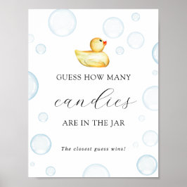 Póster Adivinen cuántos están en el Poster de juegos Jar