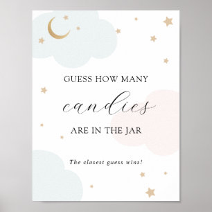 Póster Adivinen cuántos están en el Poster de juegos Jar