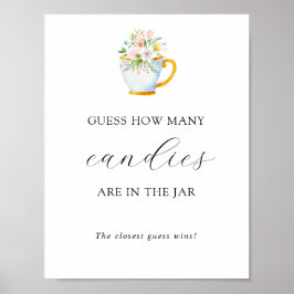 Póster Adivinen cuántos están en el Poster de juegos Jar