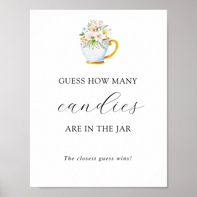 Póster Adivinen cuántos están en el Poster de juegos Jar  (Frente)