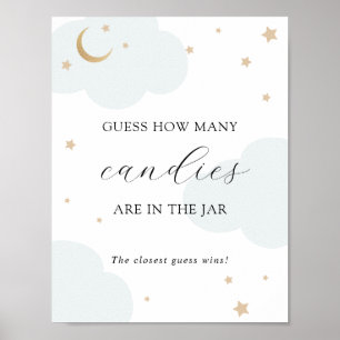 Póster Adivinen cuántos están en el Poster de juegos Jar