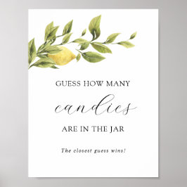 Póster Adivinen cuántos están en el Poster de juegos Jar