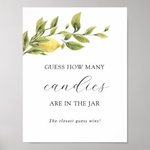 Póster Adivinen cuántos están en el Poster de juegos Jar