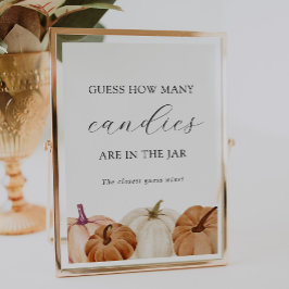 Póster Adivinen cuántos están en el Poster de juegos Jar