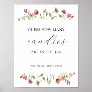 Póster Adivinen cuántos están en el Poster de juegos Jar