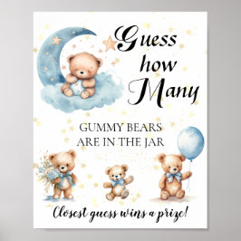Póster Adivinen Cuántos Gummy Osa El Poster De Juegos De