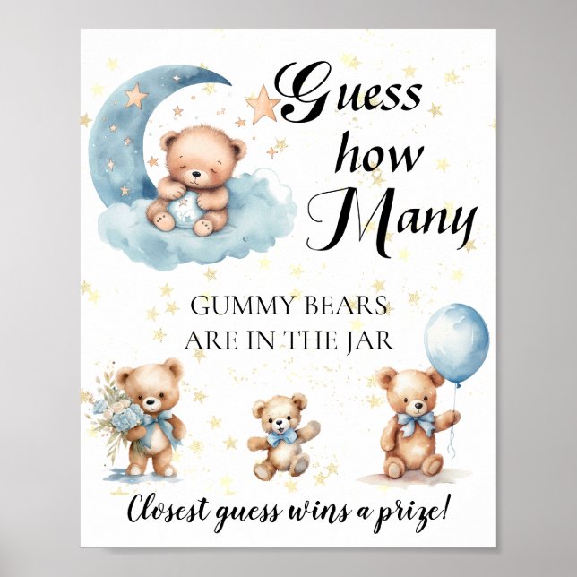 Póster Adivinen Cuántos Gummy Osa El Poster De Juegos De  (Frente)