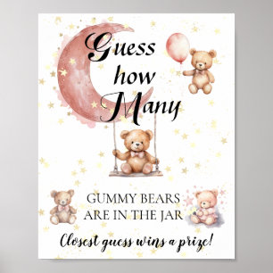 Póster Adivinen Cuántos Gummy Osa El Poster De Juegos De 
