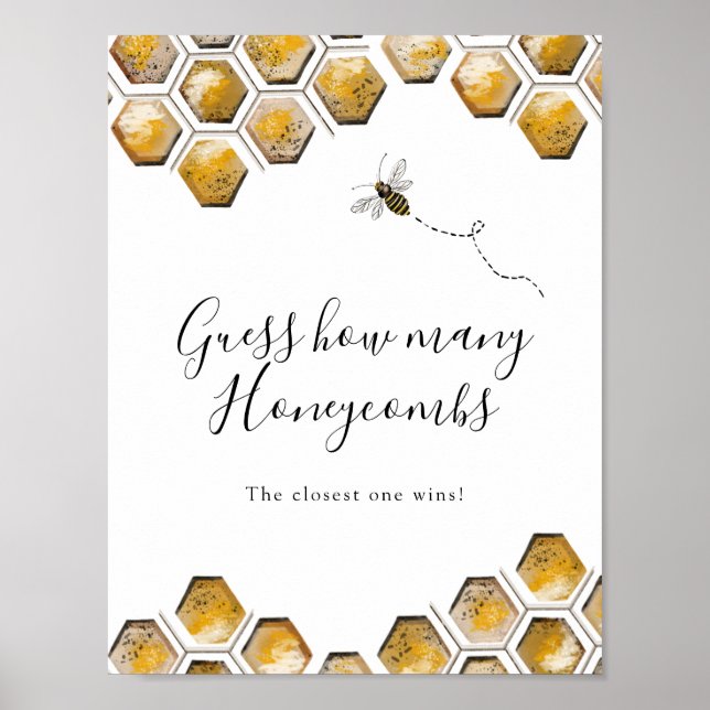 Póster Adivinen Cuántos Honeycombs Duchan Juego (Frente)