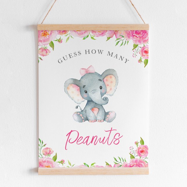 Póster Adivinen cuántos juegos de Baby Shower para Elefan (Subido por el creador)