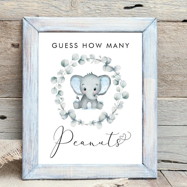 Póster Adivinen cuántos juegos de Baby Shower para Elefan (Subido por el creador)