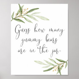 Póster Adivinen cuántos osos de goma hay en el cartel de