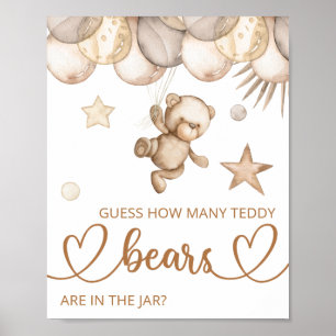 Póster Adivinen cuántos osos de peluche