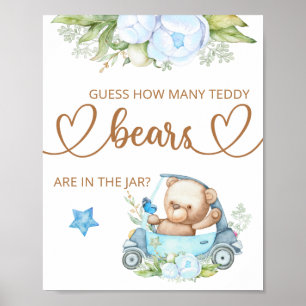 Póster Adivinen cuántos osos de peluche