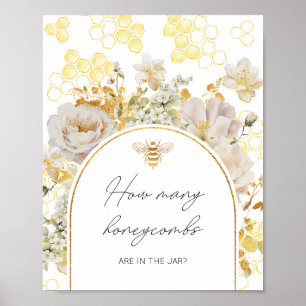 Póster Adivinen cuántos panes de miel hay en el frasco