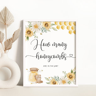 Póster Adivinen cuántos panes de miel hay en el poster de