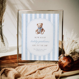 Póster Adivinen Cuántos Rótulos de juego de Baby Shower d