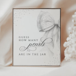 Póster Adivinen Cuántos Rótulos de la mesa de ducha nupci