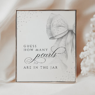 Póster Adivinen Cuántos Rótulos de la mesa de ducha nupci