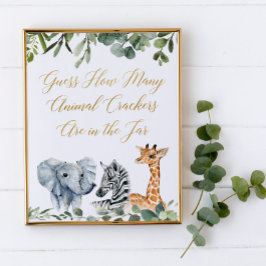 Póster Adivinen cuántos signos de juegos de crackers anim