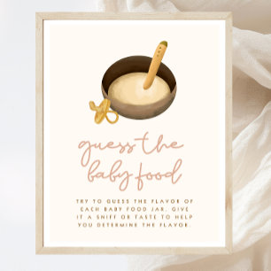 Póster Adivinen el Rótulo de juego de Baby Shower Baby Fo