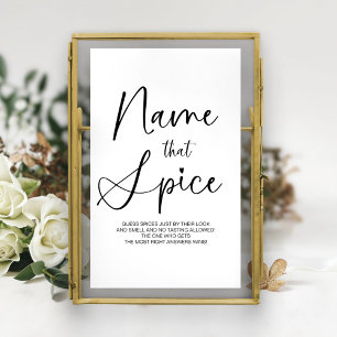 Póster Adivinen El Rótulo De Juego Spice Bridal Shower