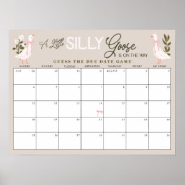 Póster Adivinen la cita vencida tontería de ganso rosado