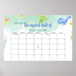 Póster Adivinen la fecha de vencimiento bajo el mar Baby