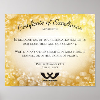 Póster Adjudicación de certificados de excelencia a los e