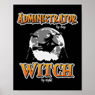 Póster Administración de Halloween Administración Gracios