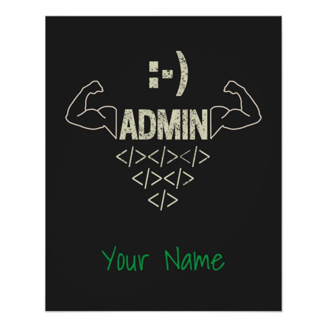 Póster Administrador de administración de TI Científico i (Anverso)