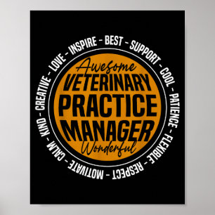 Póster Administrador de la práctica veterinaria divertida